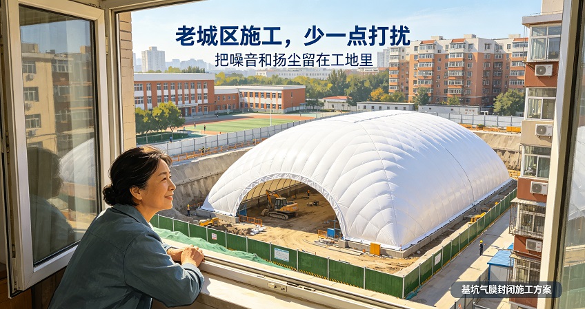 欧克力科技基坑气膜，立足京津冀老城施工痛点